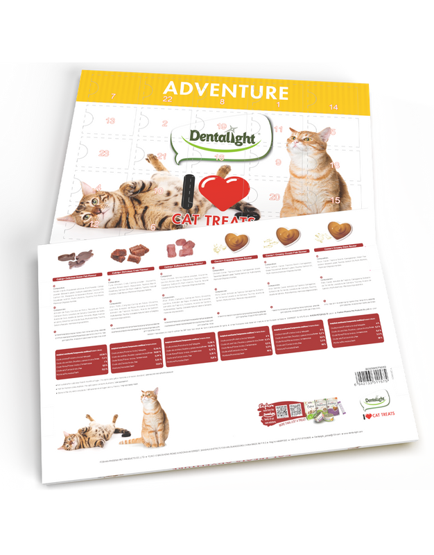 24 Holes Christmas Calendar Treats for Cats 