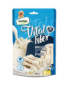Vital Fiber Brush Treats for Dogs, 2.7" 8pcs 80g 